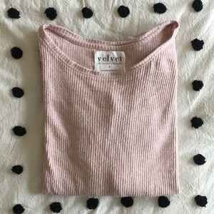 Pale pink ribbed sweater